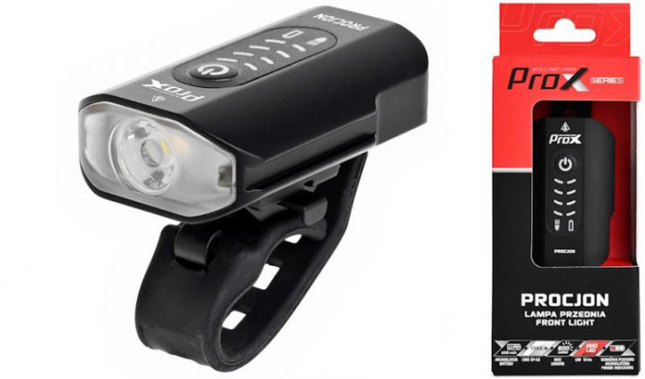 LAMPA PRZÓD PROX PROCJON 600Lm, 1200mAh, USB-C, SAFE MODE, GO PRO