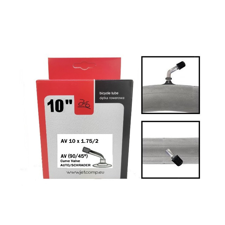 Dętka JET 10x 1.75 x 2 AV40mm 90/45°