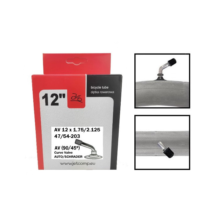 Dętka JET 12"x1,75/2,125 AV-40mm 90/45°