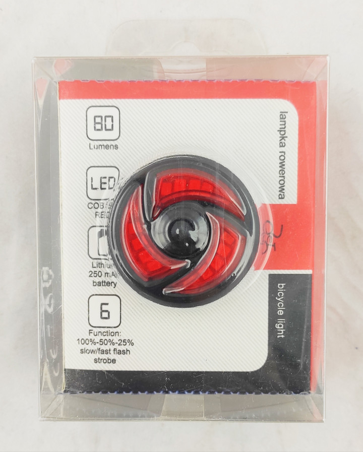 Lampa tył AU103 80 lumenów USB