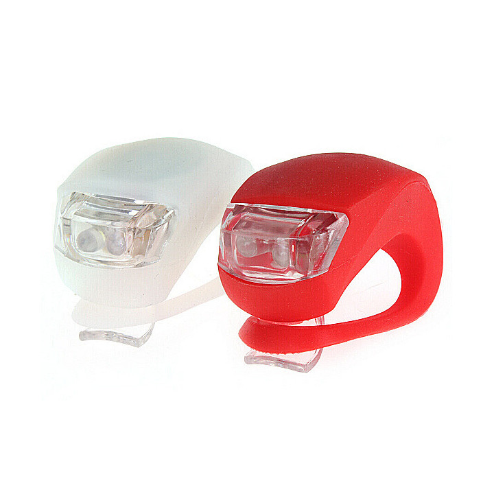 Komplet lamp FT-206D biało/czerwone silikonowe
