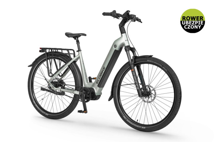Rower elektryczny EcoBike LX 400 Arctic Silver | MaxolaBikes